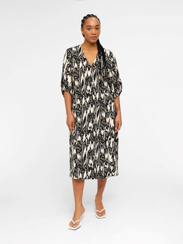 Klänningar/Tunikor - Objfanja loose dress – sandshell/black