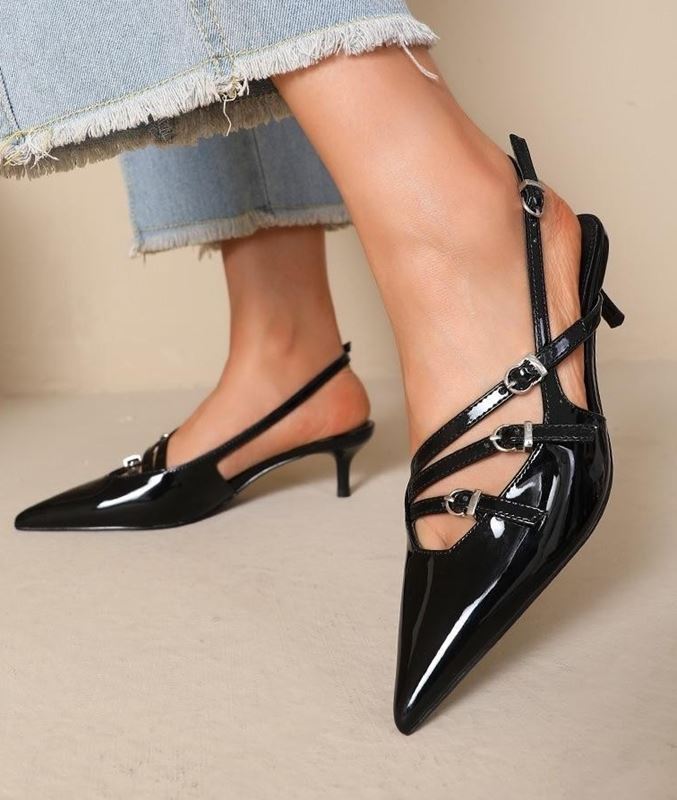 Lips of an angel - Cleo Pumps – Svart