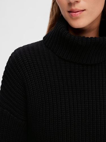 Tröjor - Slfsefika knit pullneck – Black