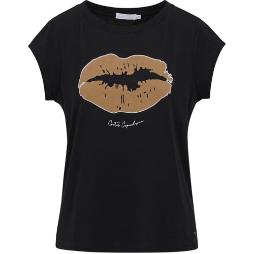 Tröjor/Koftor - Tee with velvet kiss – black