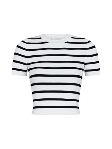 Toppar - Leah stripe knit tee – off white