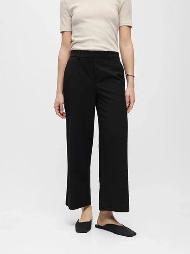 Byxor - Objlisa cropped wide pant – Black